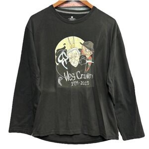 Wes‎ Craven Movie Shirt Men's Size L Black Characters Horror Films